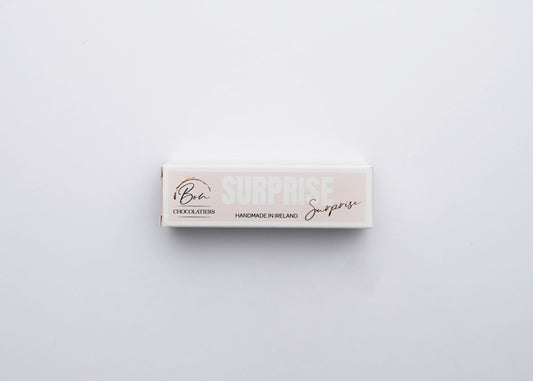 Handmade Irish Surprise Bar by Bon Chocolatiers in branded box, a fun birthday treat for foodies.